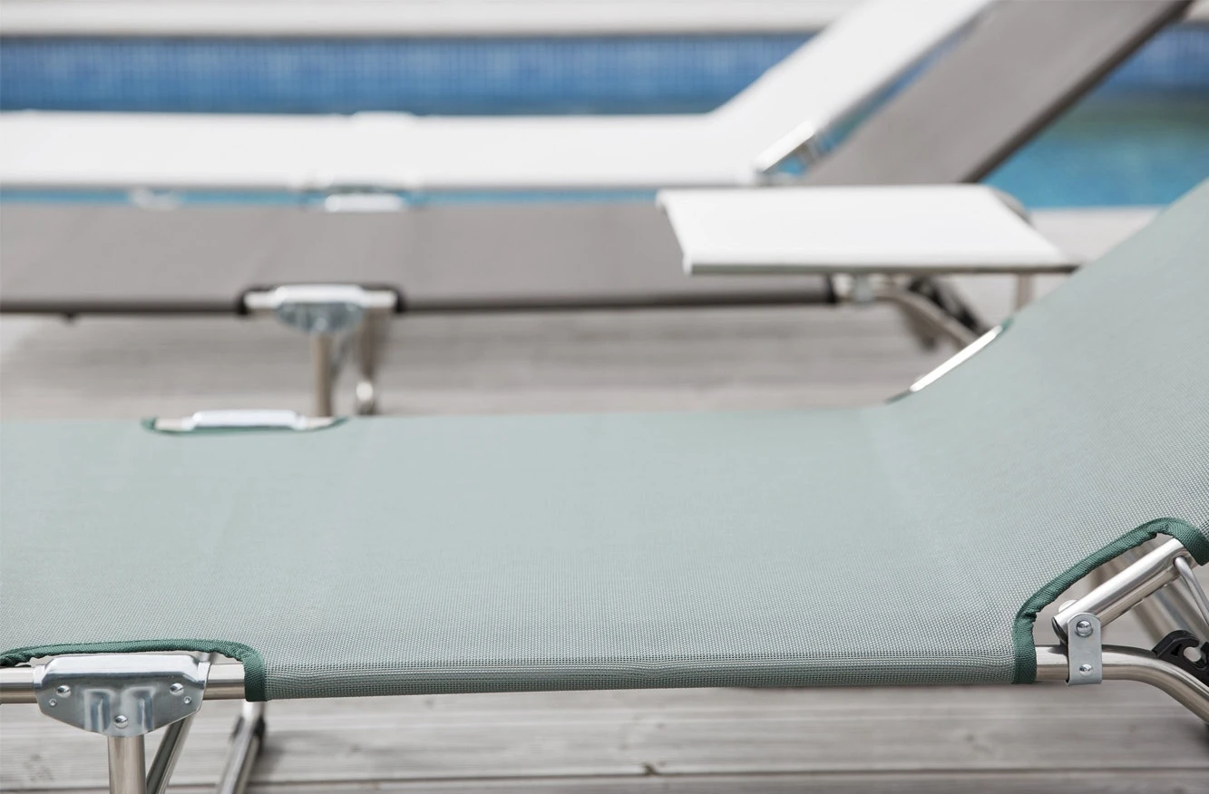 FIAM Amigo Sunbed, Sage Green 4 FIAM Amigo Sunbed, Sage Green - Afbeelding 4