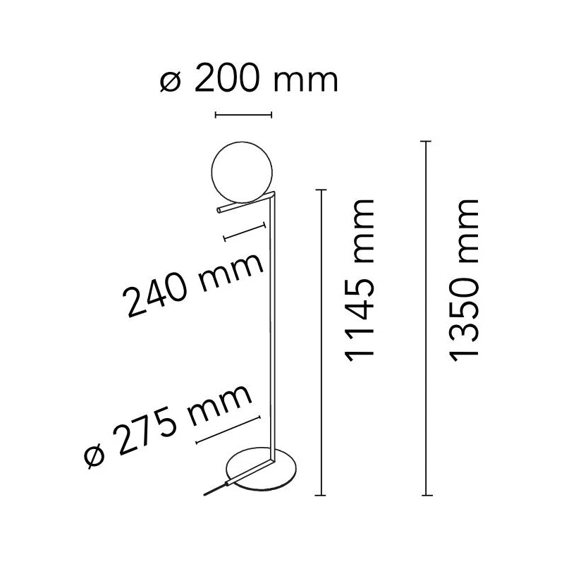 Flos IC Lights F1 Vloerlamp, Geborsteld Messing 6 Flos IC Lights F1 Vloerlamp, Geborsteld Messing - Afbeelding 6