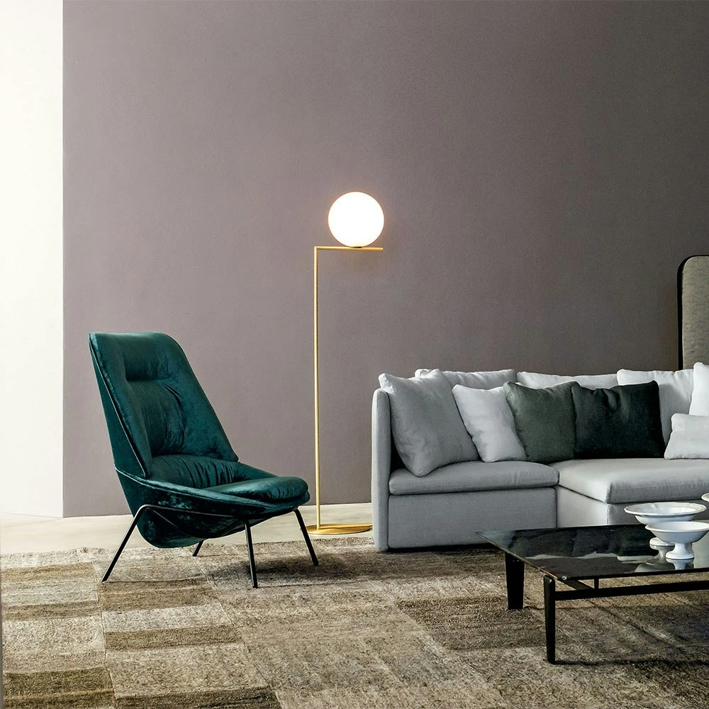 Flos IC Lights F1 Vloerlamp, Geborsteld Messing 5 Flos IC Lights F1 Vloerlamp, Geborsteld Messing - Afbeelding 5