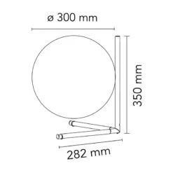 Flos IC Lights T2 Table Lamp, Brushed Brass -Meubel Serie Winkel flos ic lights table 2 11