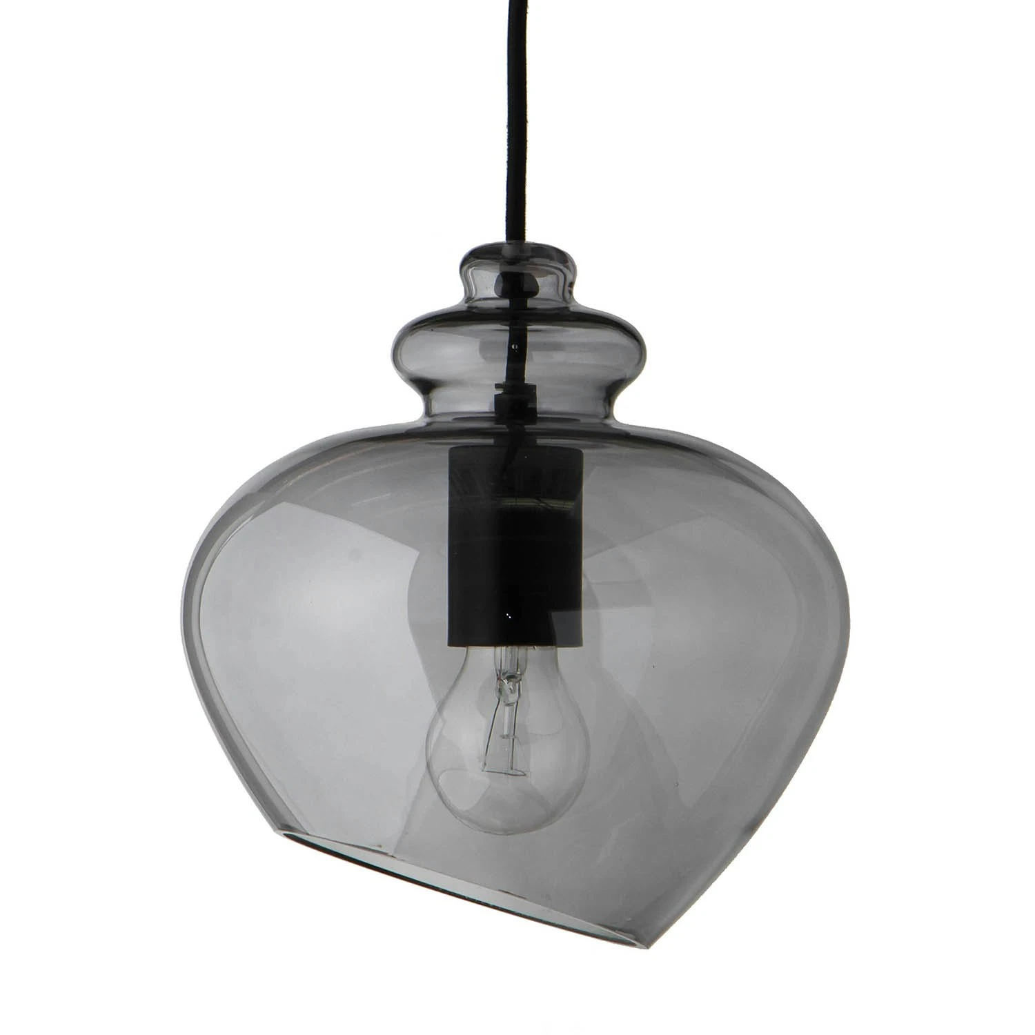Grace Glass Roof Pendant Smoke/Black Socket Ø23 Cm 1 Grace Glass Roof Pendant Smoke/Black Socket Ø23 Cm