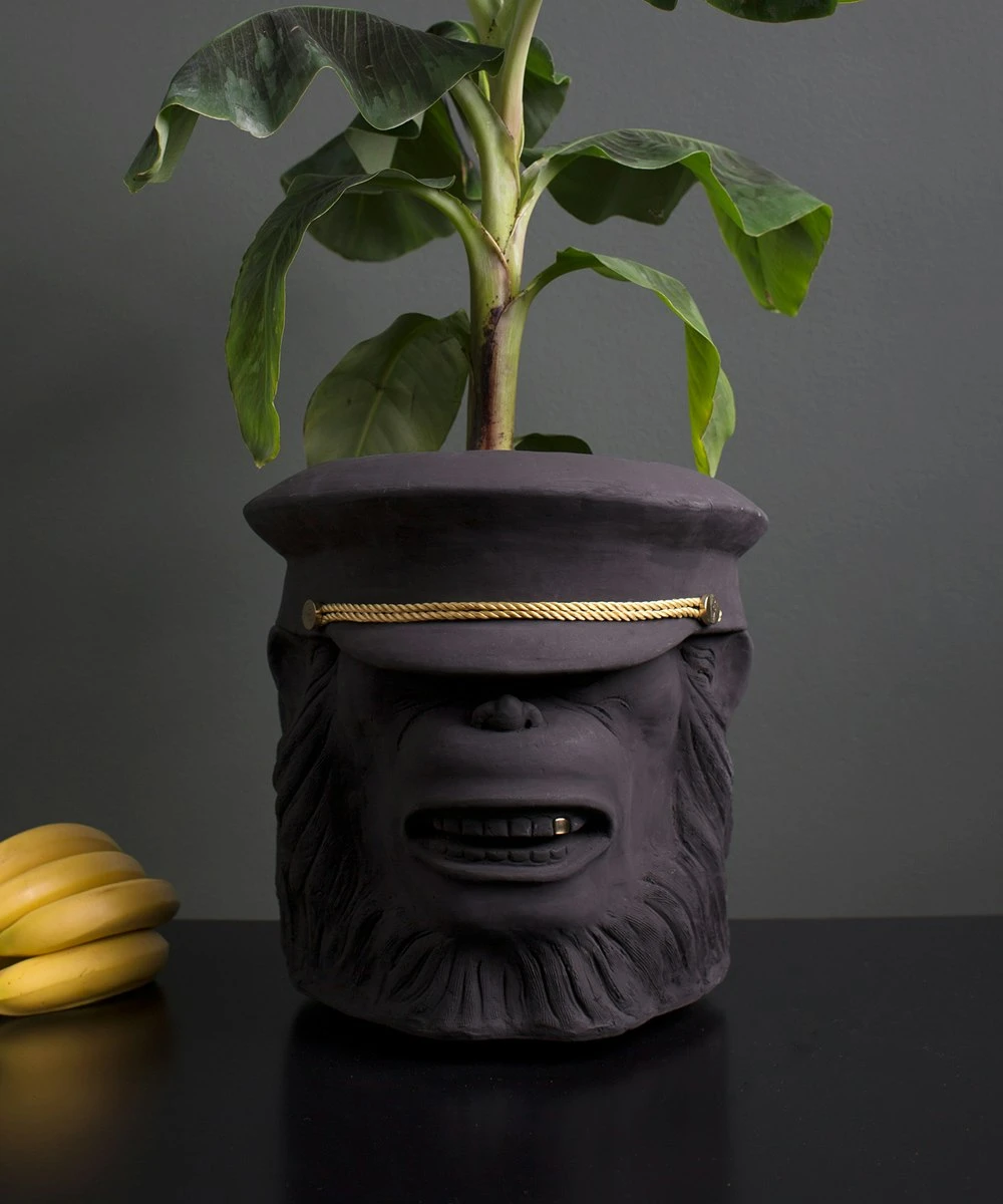 Monkey Face Pot Big, Black 2 Monkey Face Pot Big, Black - Afbeelding 2