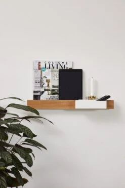 GEJST Flex Wandplank Magnetisch 40 Cm, Eiken / Wit 10 GEJST Flex Wandplank Magnetisch 40 Cm, Eiken / Wit -Meubel Serie Winkel gejst flex wandplank magnetisch 40 cm 24