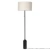 Gubi Gravity Vloerlamp, Zwart Marmer / Canvas