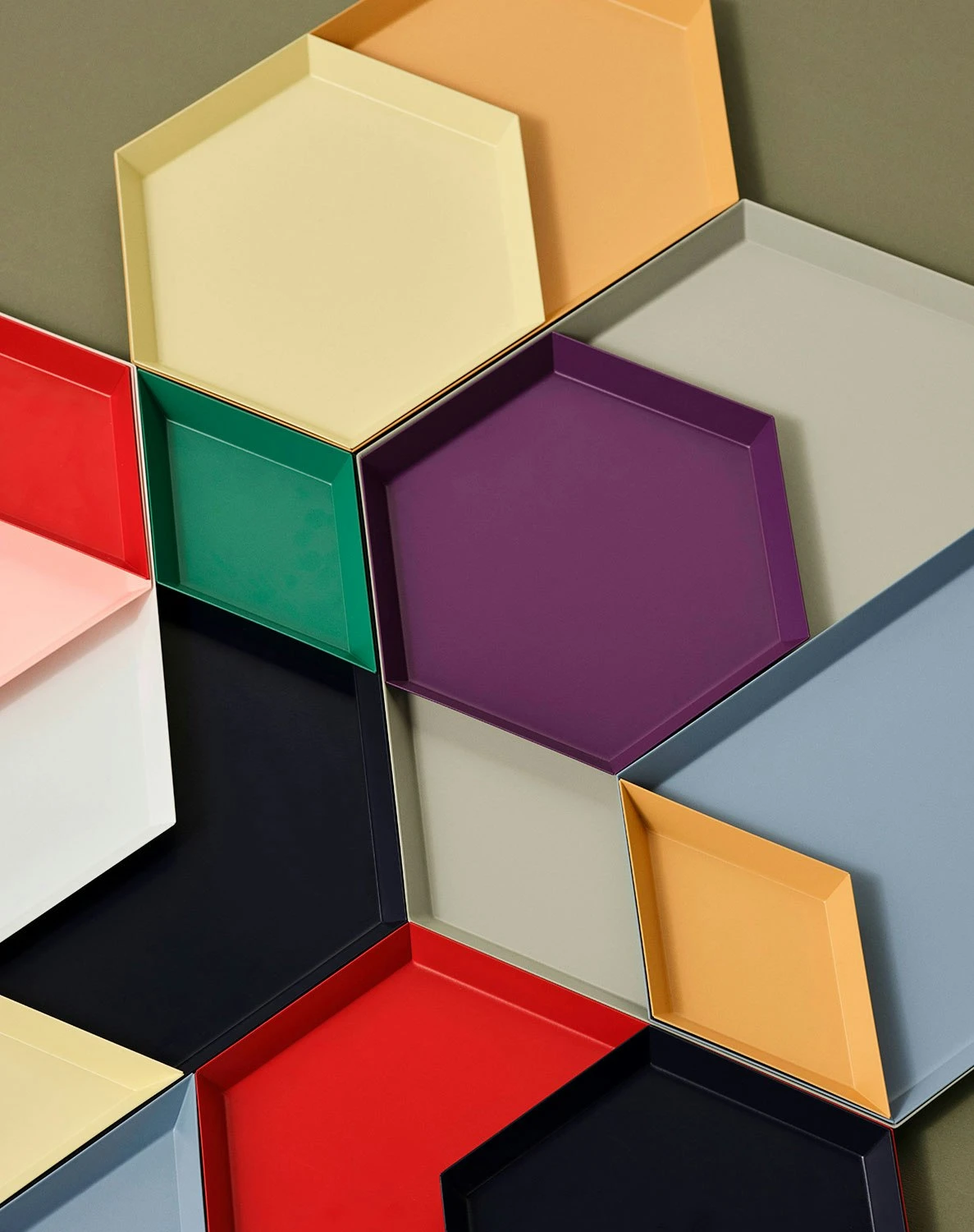 Hay Kaleido XL Dienblad, Grijs 4 Hay Kaleido XL Dienblad, Grijs - Afbeelding 4