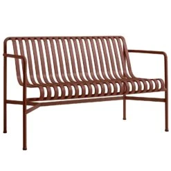 Hay Palissade Dining Bench Armrest- Iron Red Bank