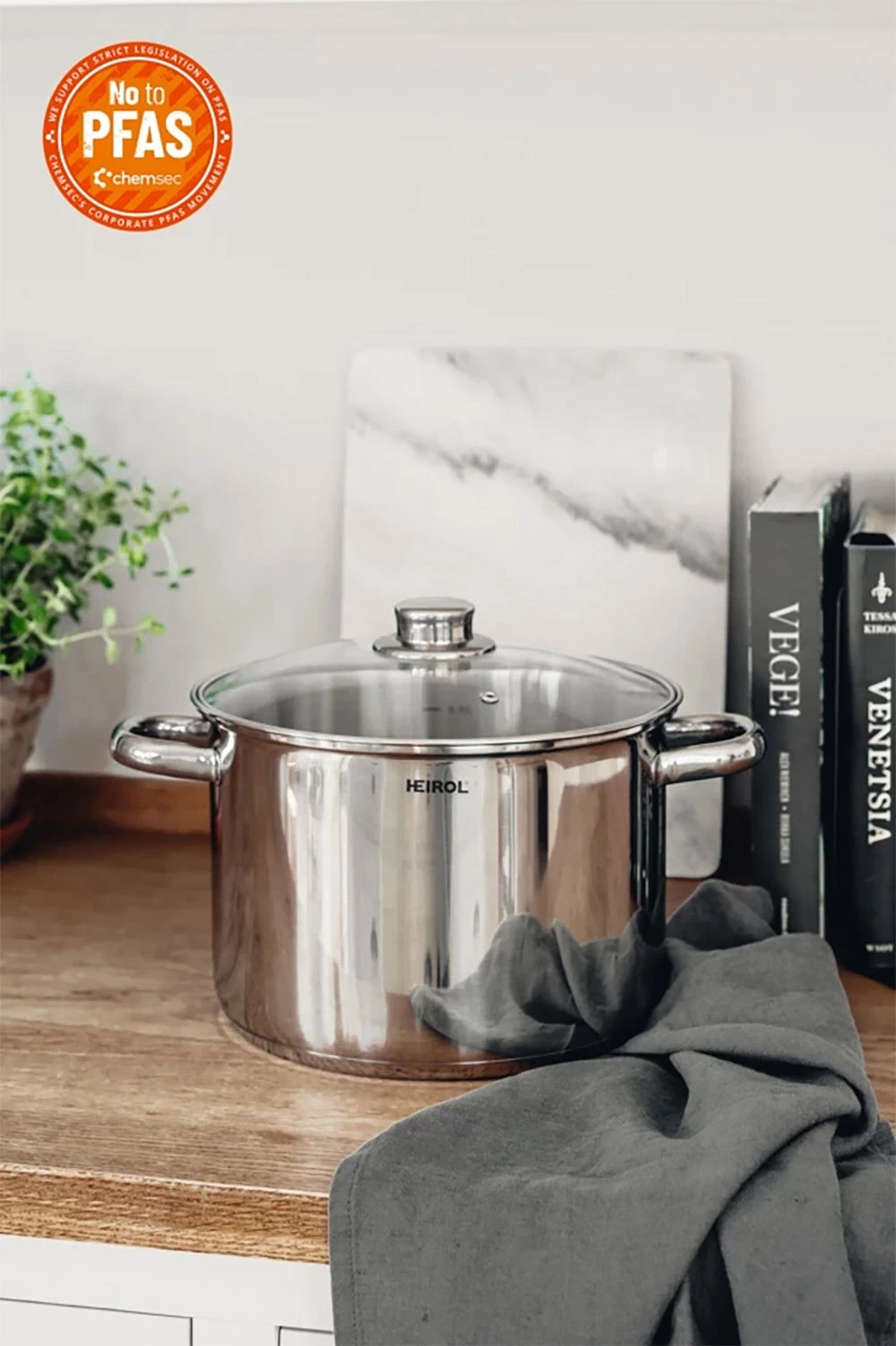 Heirol Steelpan Met Glazen Deksel 30 Cm 15 L 2 Heirol Steelpan Met Glazen Deksel 30 Cm 15 L - Afbeelding 2