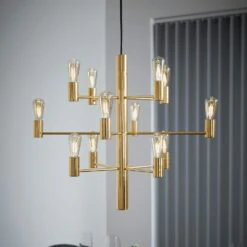 Herstal Manola 12 Kroonluchter Dimbaar LED, Grafiet -Meubel Serie Winkel herstal manola 12 chandelier dimmable led 14