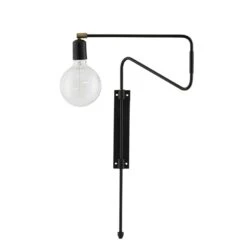 House Doctor Swing Wandlamp 35 Cm, Zwart