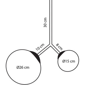 House Doctor Twice Hanglamp, Messing/Smokey Grey/Opal White 2 House Doctor Twice Hanglamp, Messing/Smokey Grey/Opal White - Afbeelding 2