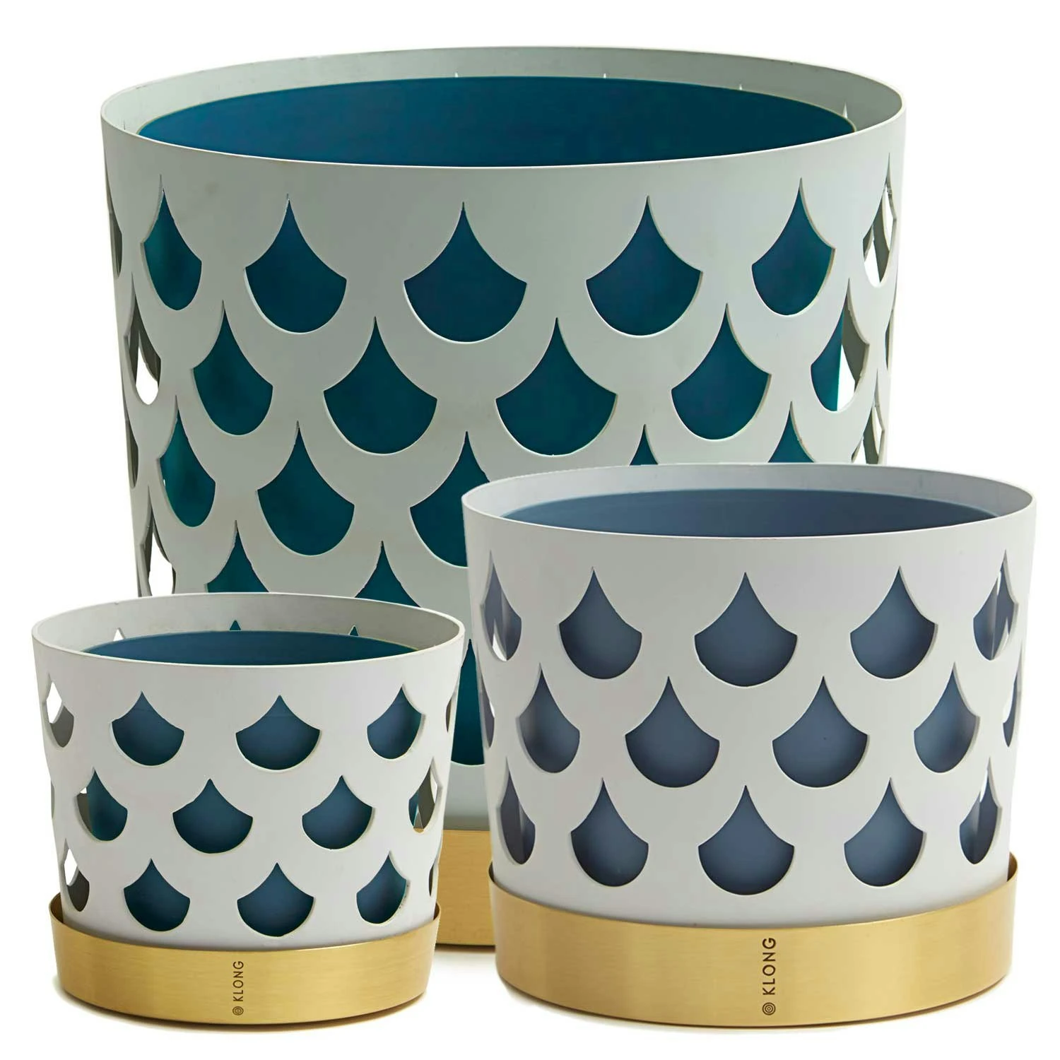 Klong Trio Flowerpot Medium Drop, White 2 Klong Trio Flowerpot Medium Drop, White - Afbeelding 2