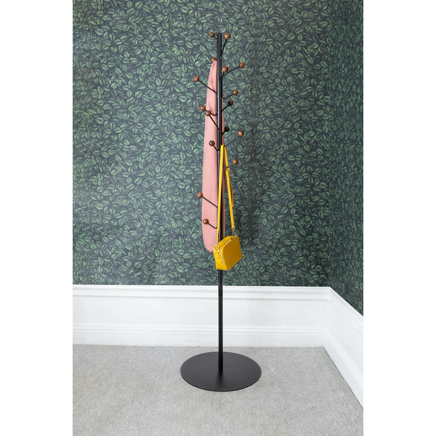 Maze Bill Floor Hanger Hook, Black/Brown 2 Maze Bill Floor Hanger Hook, Black/Brown - Afbeelding 2