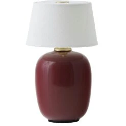 Menu Torso Lamp Draagbaar Ø11,7 Cm, Robijnrood