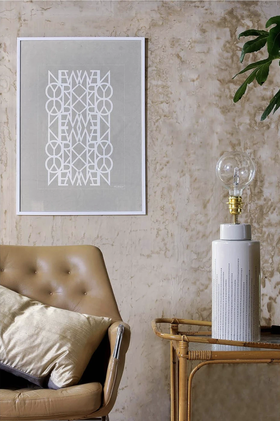 New York Peace Poster 50x70 Cm, White 2 New York Peace Poster 50x70 Cm, White - Afbeelding 2