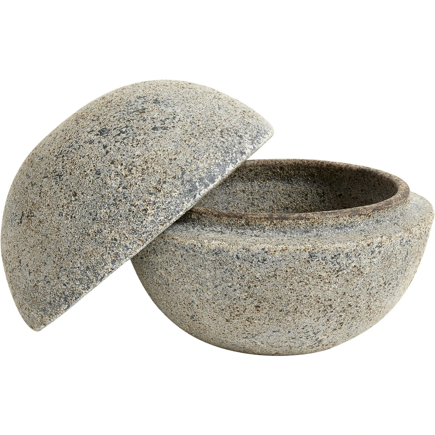 Muubs Stain Bonbonnière Terracotta 15x13 Cm, Grijsbruin 3 Muubs Stain Bonbonnière Terracotta 15x13 Cm, Grijsbruin - Afbeelding 3