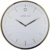 NeXtime Glamour Wall Clock, White/Gold