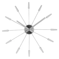 NeXtime Plug Inn Wandklok, Zilver