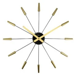 NeXtime Plug Inn Wall Clock, Gold
