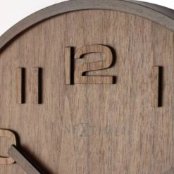 NeXtime Wood Wood Wall Clock Medium, Brown -Meubel Serie Winkel nextime wood wood wall clock medium 11