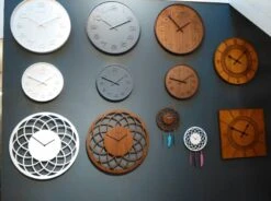 NeXtime Wood Wood Wall Clock Medium, Brown -Meubel Serie Winkel nextime wood wood wall clock medium 7