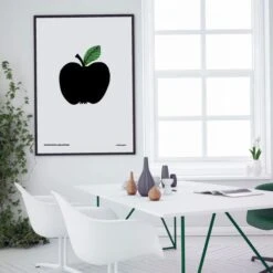 Black Apple Poster 50x70 Cm -Meubel Serie Winkel olle eksell black apple poster 50x70 cm 7
