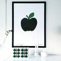 Black Apple Poster 50x70 Cm -Meubel Serie Winkel olle eksell black apple poster 50x70 cm 8