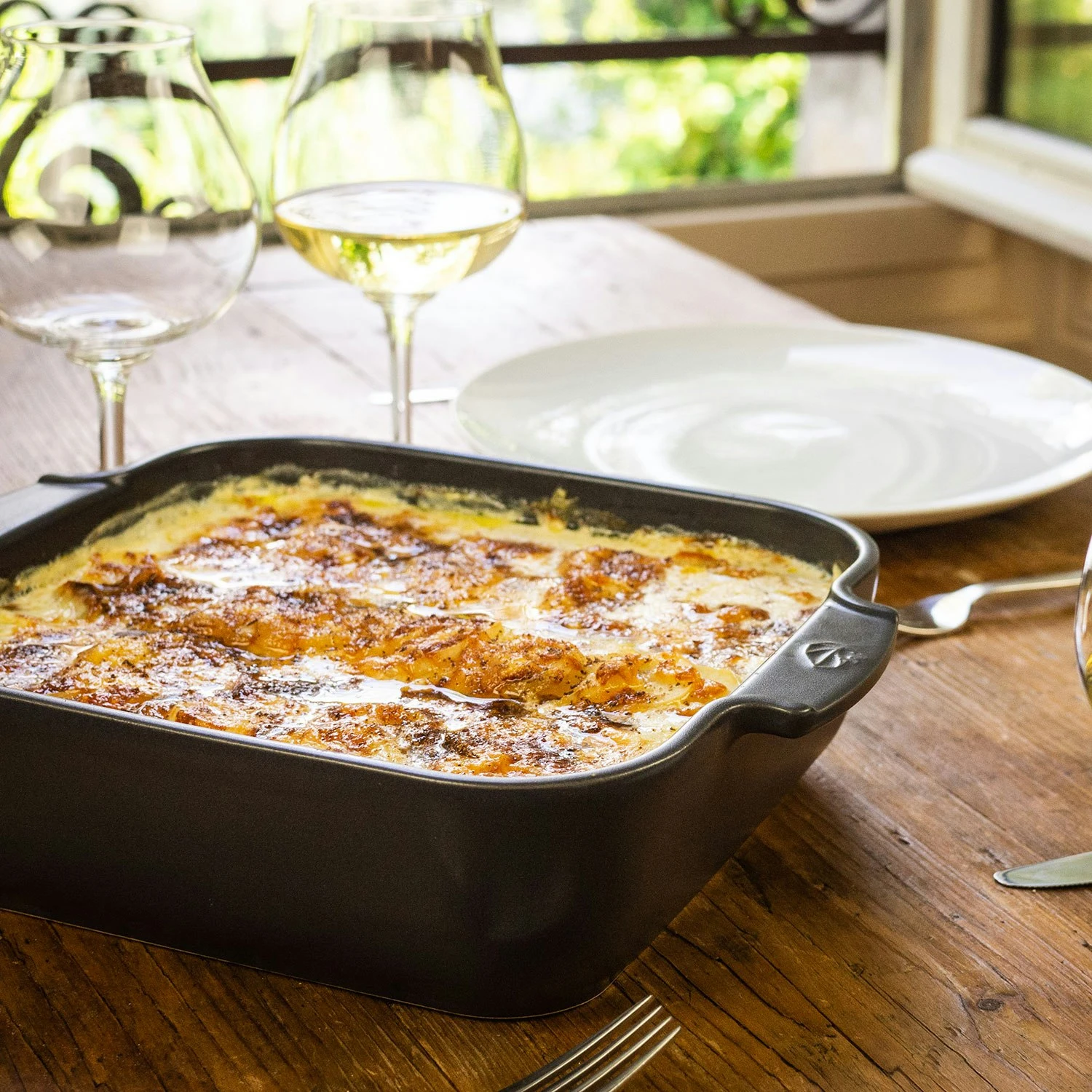 Peugeot Appolia Ovenschaal 36x36 Cm, Leisteen 2 Peugeot Appolia Ovenschaal 36x36 Cm, Leisteen - Afbeelding 2