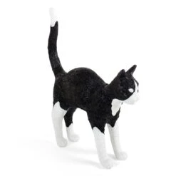 Seletti Jobby The Cat Lamp, Black/ White