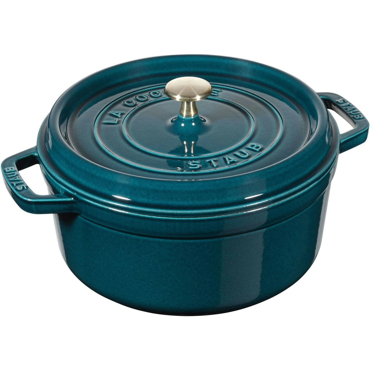 Staub Cocotte Rond 24 Cm 3,8 L, Petrolblauw 1 Staub Cocotte Rond 24 Cm 3,8 L, Petrolblauw