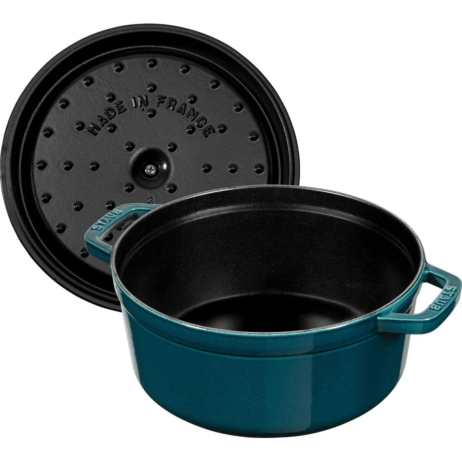 Staub Cocotte Rond 24 Cm 3,8 L, Petrolblauw 4 Staub Cocotte Rond 24 Cm 3,8 L, Petrolblauw - Afbeelding 4