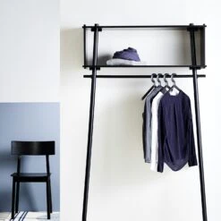 Woud Töjbox Clothes Rack, Black -Meubel Serie Winkel woud tojbox clothes rack 9